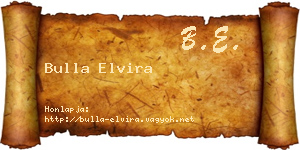 Bulla Elvira névjegykártya